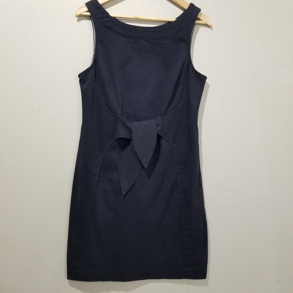 Anthropologie Dress 10 HOLDING HORSES Clara Tie Front Sleeveless Sheath